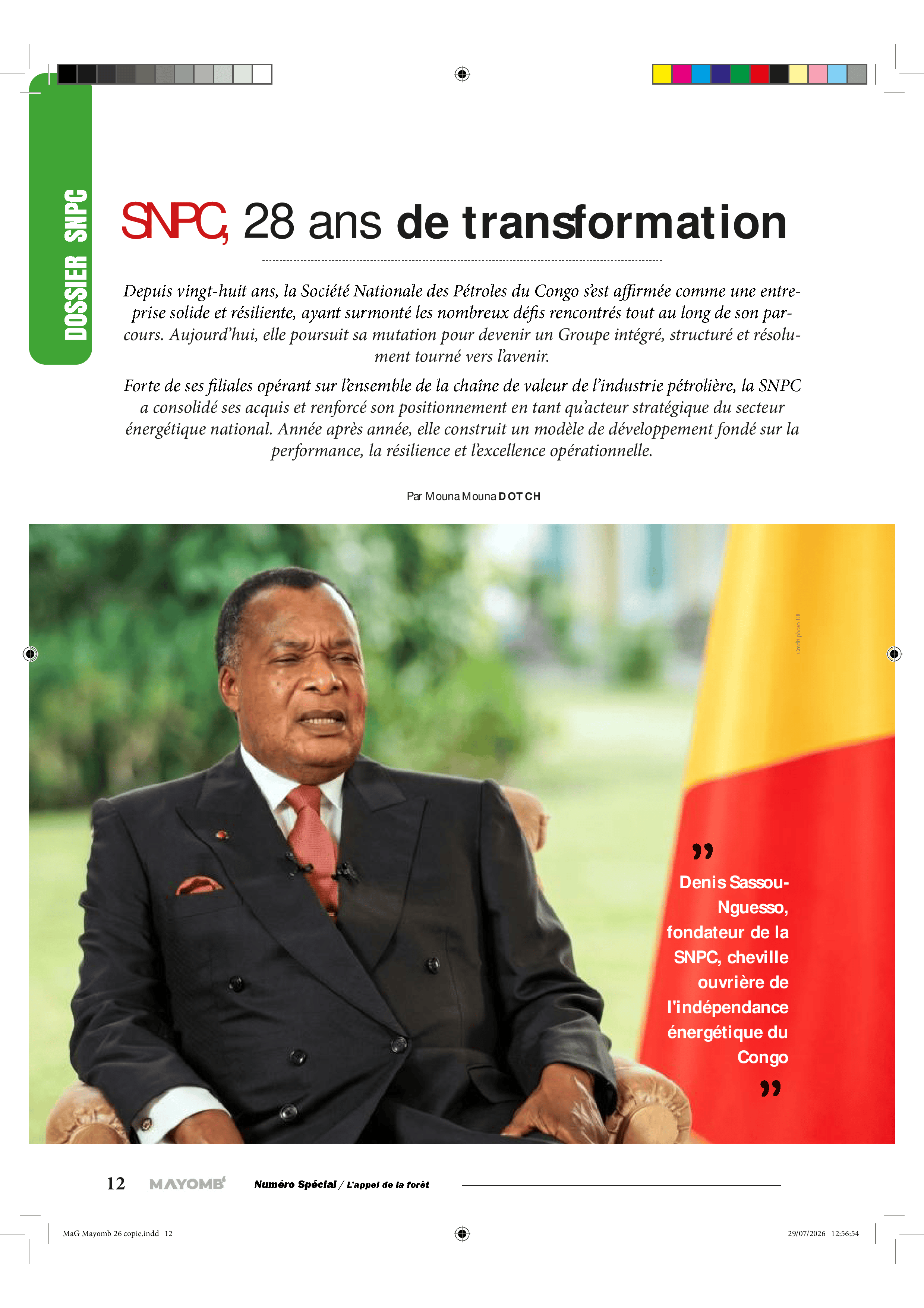 SNPC , AU COUER DE L'ACTION NATIONALE
